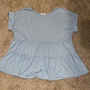 Light blue babydoll top